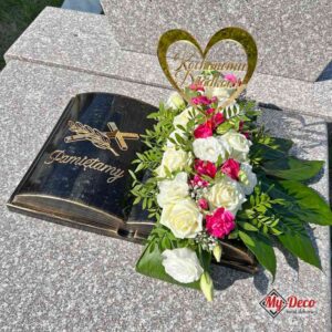 Czarno-złota Księga na Grób ze złotym napisem i krzyżem MD941