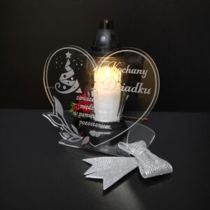 Podstawka statuetka na grób Serce z Choinką