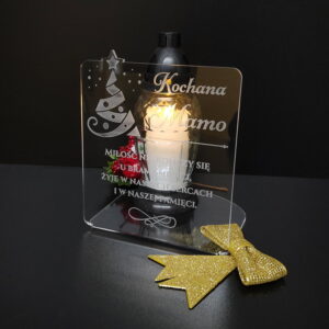 Podstawka statuetka na grób Tablica z Choinką