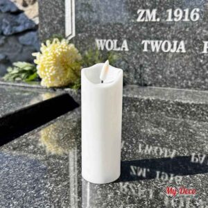 Świeczka wkład LED do znicza lampionu biała MD932