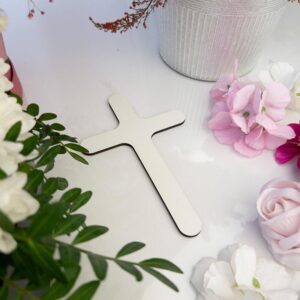 Topper Pik Krzyż Dekoracja Funeralna Kwiatów Kościoła biały MD1043