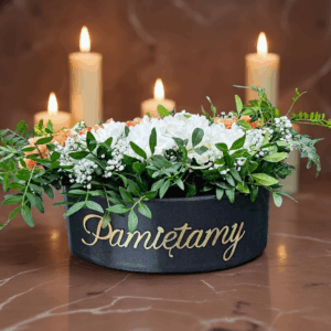 Doniczka na kwiaty grafitowa dekoracja na cmentarz MD890