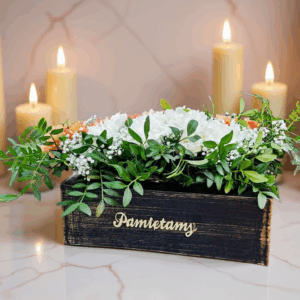 Donica na cmentarz z napisem Pamiętamy czarno-złota MD884