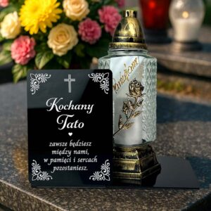 Statuetka na Grób Podstawka pod Znicz dla Taty MD1376