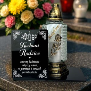 Statuetka z Pleksi na Cmentarz dla Mamy i Taty MD1377
