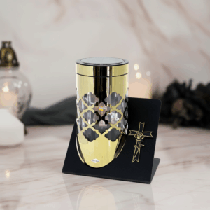 Duży znicz solarny krzyż